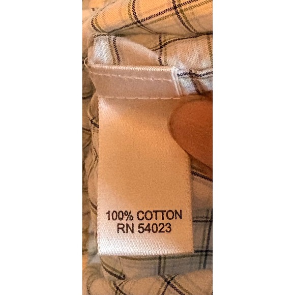 Banana Republic Fitted Long Sleeve Green Plaid Dress Shirt Mens L - Picture 5 of 8